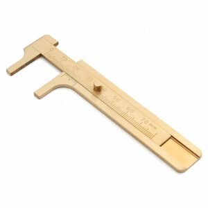 80mm Mini Brass Sliding Gauge Vernier Bead Wire Jewelry Measuring Pocket Caliper