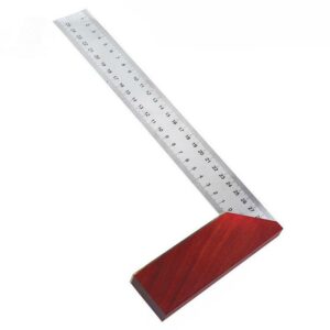 90 Degree Square Feet Mahogany Handle Thickened Stainless Steel Square Ruler Protractor 300MM Tool Accessories