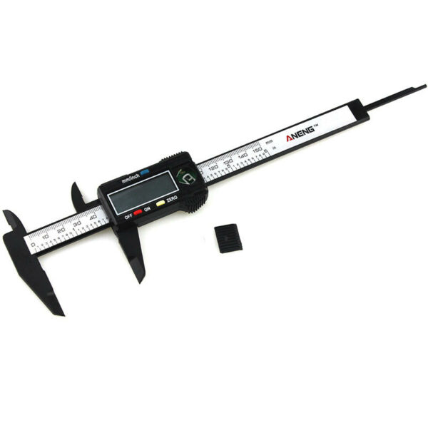 ANENG 150mm 6inch LCD Digital Vernier Caliper Electronic Micrometer Carbon Fiber