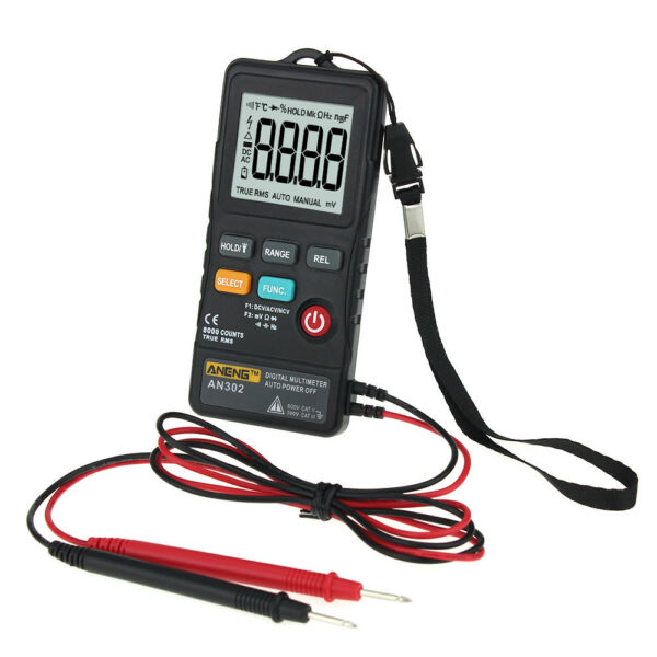 ANENG AN302 True RMS 8000 Counts Push-button Card Digital Multimeter  AC/DC Tester