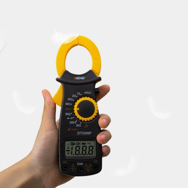 ANENG DT3266F Mini Digital Clamp Multimeter Amperemeter Electrical Clamp Meter AC / DC Voltage Resistor Tester with Buzzer