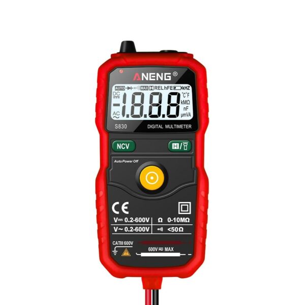 ANENG S830 True RMS Digital Multimeter Smart Multimeter Measuring DC/AC Voltage Meter Resistance Tester with LCD Display