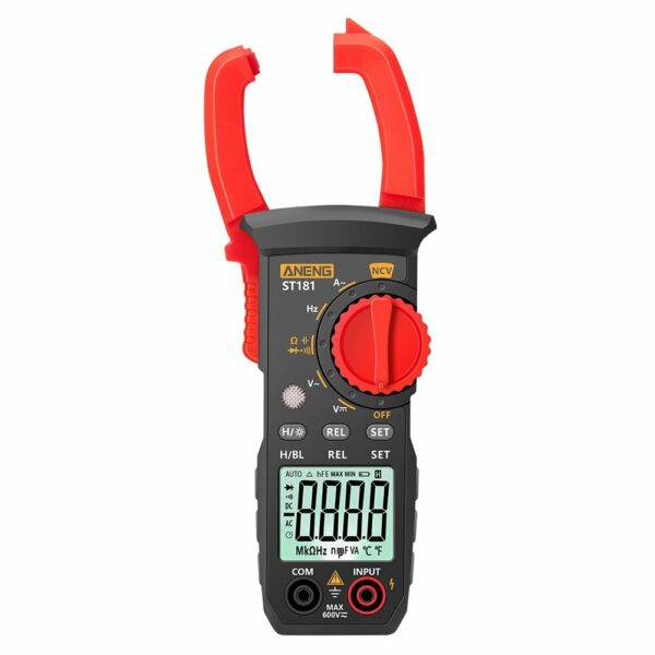 ANENG ST181 Digital Clamp Meter DC/AC Voltage 4000 Counts Multimeter Ammeter Voltage Tester Car Amp Hz Capacitance NCV Ohm Test