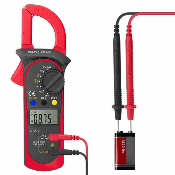 ANENG ST202 Digital Clamp Multimeter Resistance Ohm Transistor Testers Current Voltmeter Lcr Clamp Meter with Temperature