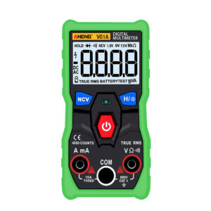 ANENG V01A Digital True RMS Multimeter Tester Autoranging Automotriz Multimeter With NCV Data Hold LCD Backlight+Flashlight Green Color