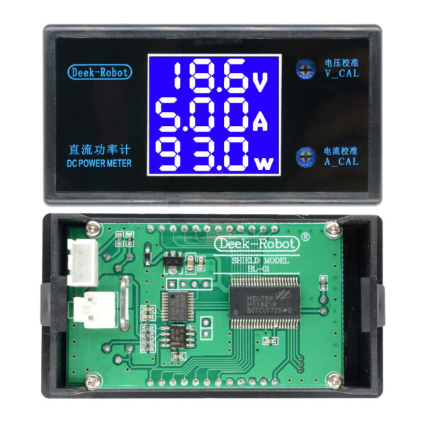 DC 50V 5A LCD Display Digital Voltmeter Ammeter DC 12V Wattmeter Voltage Current Power Meter Detector Tester Monitor 250W