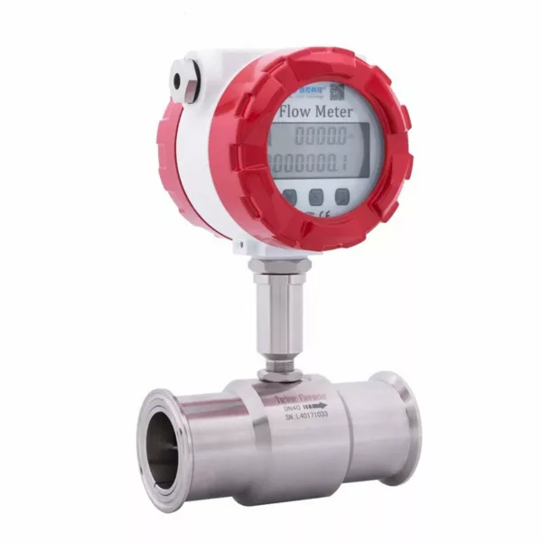 DN15/DN25 Turbine Flowmeter Clamp Connection 4-20mA Liquid Water Diesel Gasoline Digital Flow Meter