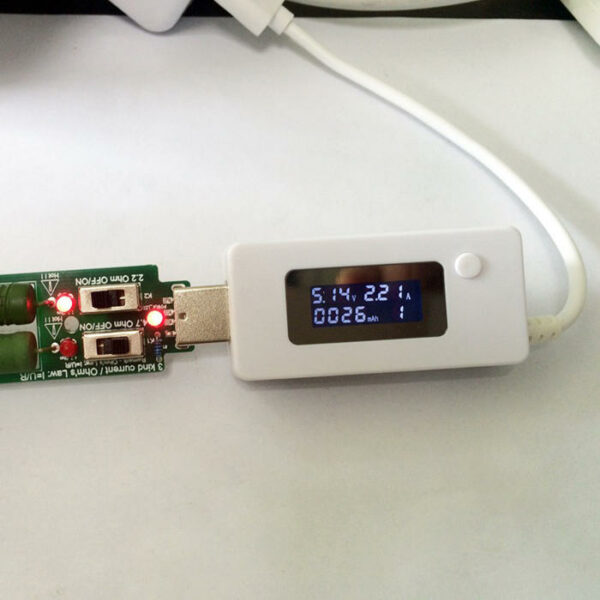 Digital Display USB Tester Current Voltage Charger Capacity Detector Power Bank Battery Meter+Discharge Resistance Load