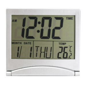 Digital LCD Screen Travel Alarm Clocks Table Desk Thermometer Timer Calendar