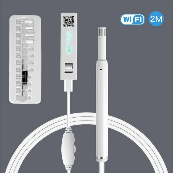 F170B White Wifi Clener Otoscope Wireless Pick Video Otoscopio Medical USB Borescope Inspection Camera