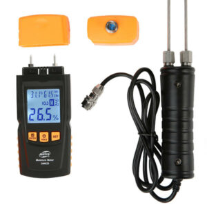 GM620 Wood Moisture Meter Humidity Tester Timber Damp Detector Two Long Probe