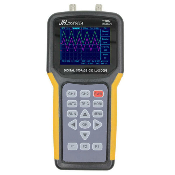 JH JDS2022A Double-channel Handheld Digital Oscilloscope 20MHz Bandwidth 200MSa/s Sample Rate Automotive Oscilloscope