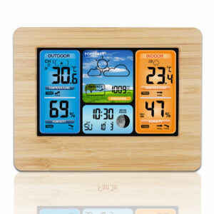 LCD Wireless Weather Station Indoor Outdoor USB Digital Forecast Alarm Clock