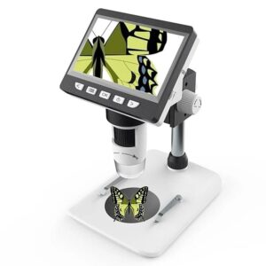 MUSTOOL G700 4.3 Inches HD 1080P Portable Desktop LCD Digital Microscope Support 10 Languages 8 Adjustable High Brightness LED With Adjustable Bracket Picture Capture Video Recording