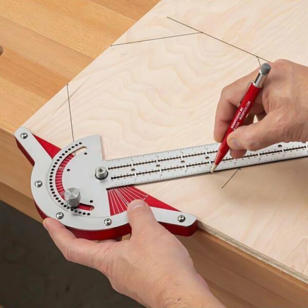 Measuring Angle Ruler Durable Hot Carpenter Edge Rule Woodworking Protractor Measure Tools