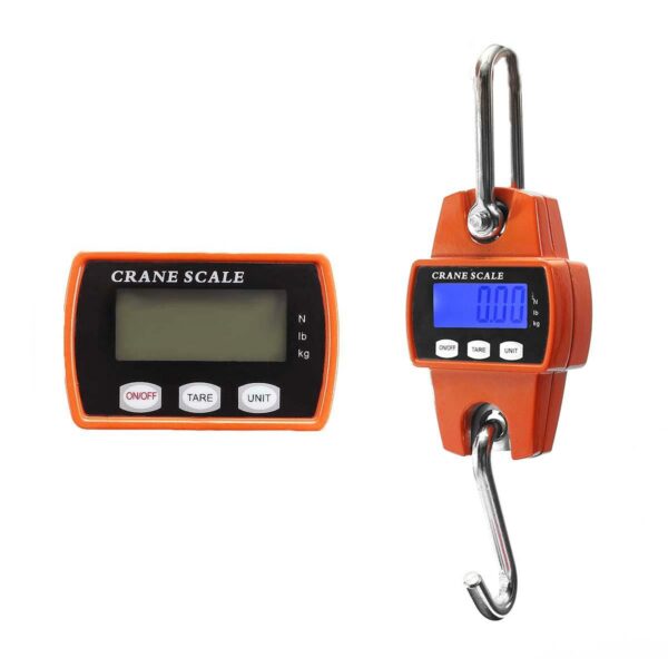 Mini Portable LCD Digital Electronic Crane Scale Hook Hanging 300KG 600LBS