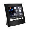 Multifunctional Color LCD Screen Temperature Hygrometer Weather Calendar Week Time Alarm Clock