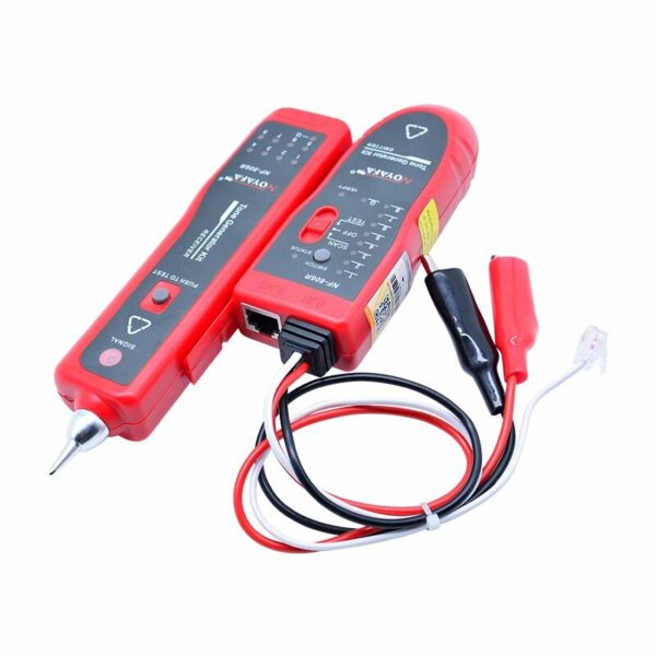 NOYAFA NF-806R High Quality Red Color Network Cable Fault Locator Tester UTP STP RJ45 RJ11 with Alligator Clip