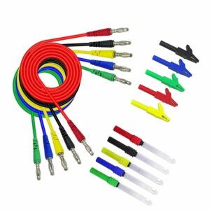 P1043B 4mm Banana Plug Test Leads Kit with Saffty Piercing Needle Test Probes + Alligator Clips for Multimeter Testing