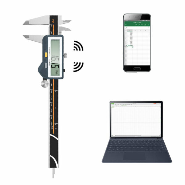 SHSIWI 0-300MM IP54 Built-in bluetooth Digital Caliper Wireless bluetooth Link Mobile Phone Computer with Depth Measurement Caliper