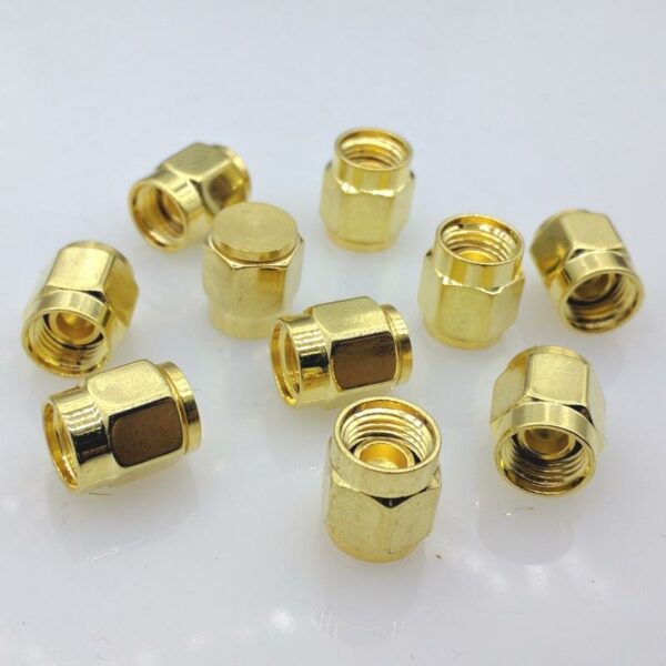 SMA Dust Cap SMA Metal Protective Cap Metallic Golden for Cable Wire SMA Connector