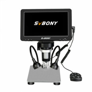 SVBONY SV604 LCD 7 Inch Portable Microscope 1X-1200X Magnification Wired Remote Camera Video Recorder with HD Screen Suitable for Teaching Circuit Board observing Antiques Jewelry Identification