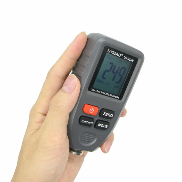 UYIGAO UA5169 Digital Paint Coating Thickness Gauge Handheld Car Paint Meter Auto Coatings Thickness Tester Fe/NF Probe 0-1300um Meter