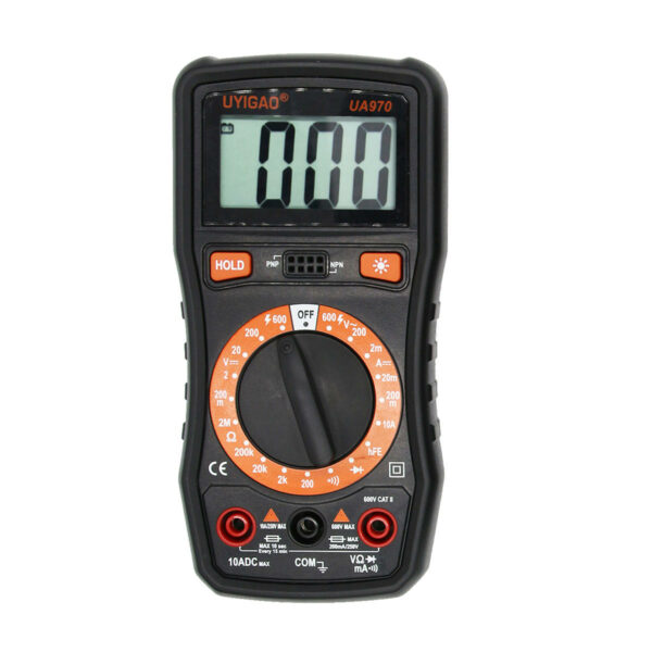 UYIGAO UA971 LCD Voltmeter Ammeter Multimeter Temperature Diode Tester with Temperature Measurement