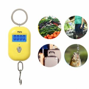 WH-A21L 25Kg x 5g Digital Hanging Scale Mini Electronic Luggage Hook Scale LED Display Screen Kitchen Steelyard