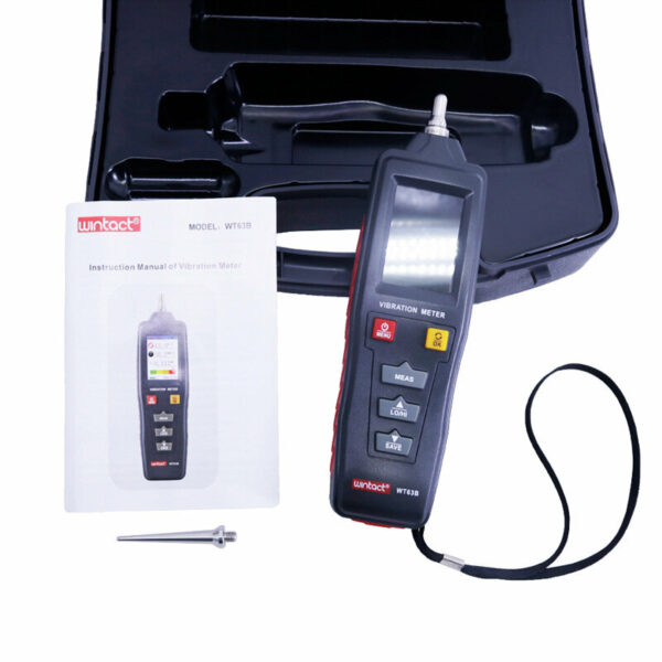 WT63B Vibration Analyzer Vibrometer Vibroscope Color LCD Digital Vibration Meter Rotation Acceleration Speed Displacement