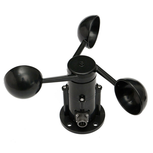 Wind Speed Sensor Anemometer Three Cups Aluminium Current Voltage Output 0-5V