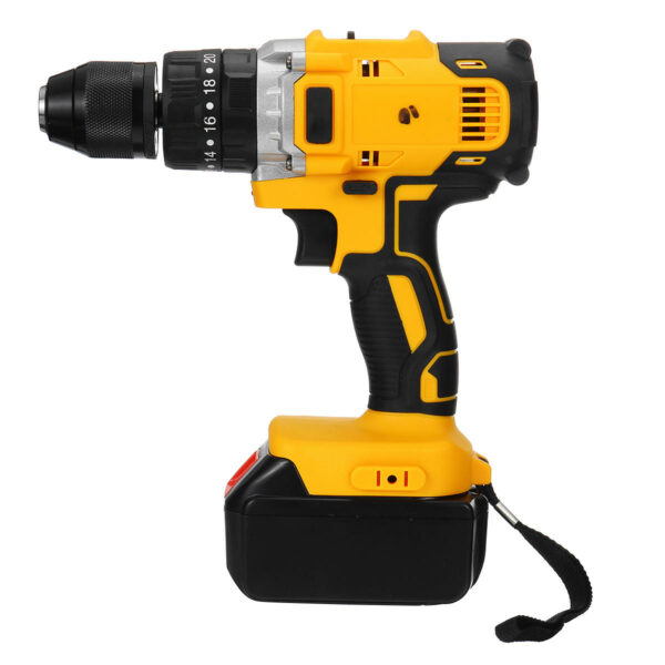 100-240V AC 36V 3 In 1 Cordless 150Nm Torque Impact Drill Screwdriver Wrench 2 Speeds Adjustment LED Lighting with Large Capacity Battery