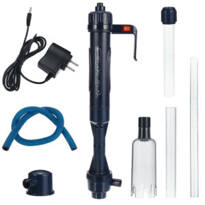 110V Aquarium Gravel Electric Cleaner Fish Tank Vacuum Siphon Cleaner Pump W/ Adapter