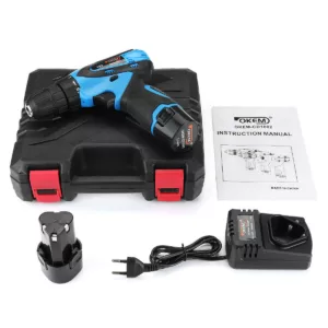 12V 1300mAh Cordless Drill Driver Screw Electric Screwdriver with 2 Lithium-ion Battery