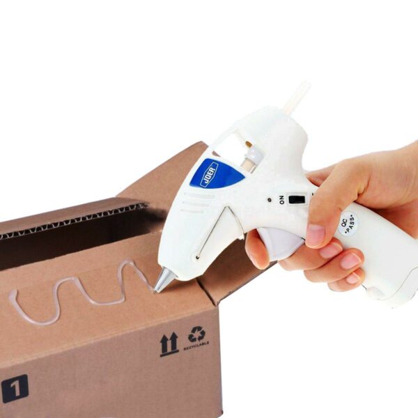 Raitool™ 10W Plastic Electronic Heating Hot Melt Glue White Hot Melt Glue Gun with 50Pcs Glue Sticks