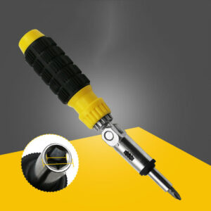 0-180 Degree Multifunctional Ratchet Screwdriver 1/4 Inch Inside 6.35mm Hexagon Screwdriver