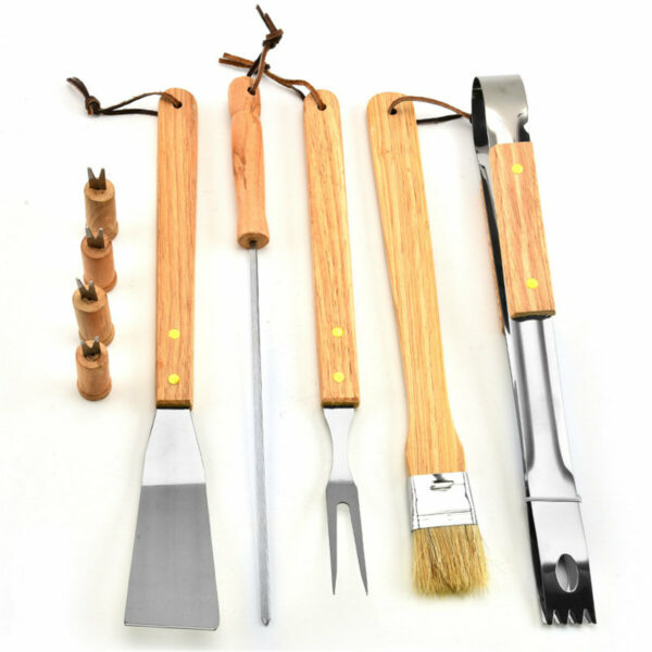 10Pcs BBQ Tools Set Barbecue/Grilling Utensil Kit Scraper Fork Brush Clip