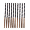 10pcs High Speed Steel Titaniium Coated Drill Bit Set Hexx Shank φ 3.0- φ 4.5