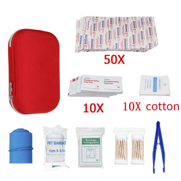 145Pcs Upgraded Outdoor / Indoor Emergency Survival First Aid Kit Survival Gear for Home Office Car Boat Camping Hiking Travel