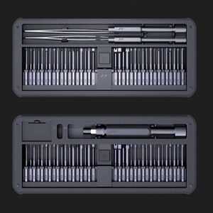 [2021 New] JIMI® JM-GNT80 80 In 1 Precision Screwdrivers Multi-used DIY Repair Screw Driver 72PC S2 Bits With 2 Rods