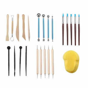 24pcs Clay Carving Pottery Tools Polymer Modeling DIY Sculpture Craft Holder