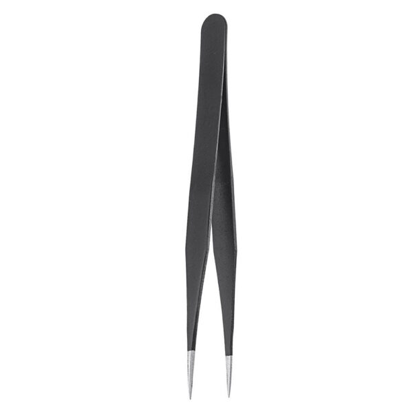 2pcs Antistatic Harder Mini Stainless Steel Tweezer Straight and Elbow Head Tweezer