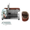 300W 1000-9000RPM Horizontal Electric Mini Belt Sander Adjustable Speed Polishing Grinding Machine Antiskid Abrasive Belts Grinder