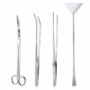 3/4/5Pcs Aquarium Fish Tank Tools Scissors Tweezers Aquatic Stainless Trim Tool