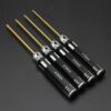 4pcs 1.5/2.0/2.5/3.0mm Hex Screwdriver Bit HSS Titanium Coated Repair Tool Set