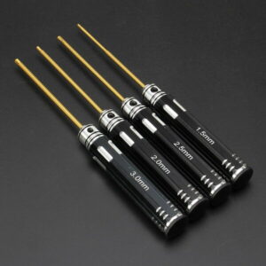 4pcs 1.5/2.0/2.5/3.0mm Hex Screwdriver Bit HSS Titanium Coated Repair Tool Set