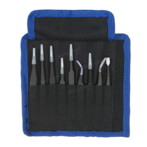 9pcs Resists Corrosion Anti-static Tweezers Stainless Tweezers