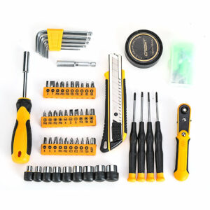 CREST 105100 Household Comprehensive Service Tool Set with Plastic Toolbox