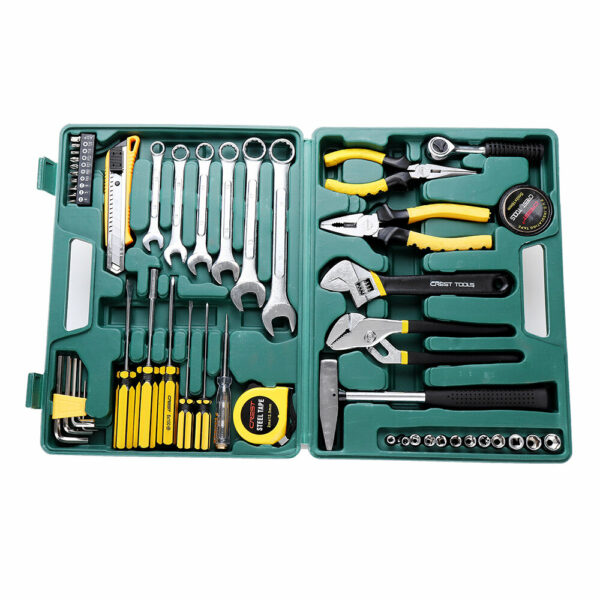 CREST 49Pcs Multifunction Machine Repair Tools Kit with Plastic Toolbox