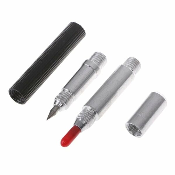 Double End Sharp Tungsten Steel Tip Scriber Clip Pen Ceramics Glass Shell Metal Construction Marking Tools